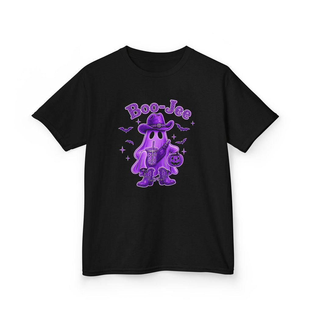 Kids Purple T‑Shirt — "Boo-Jee" Cute Purple Ghost Halloween Tee for Children