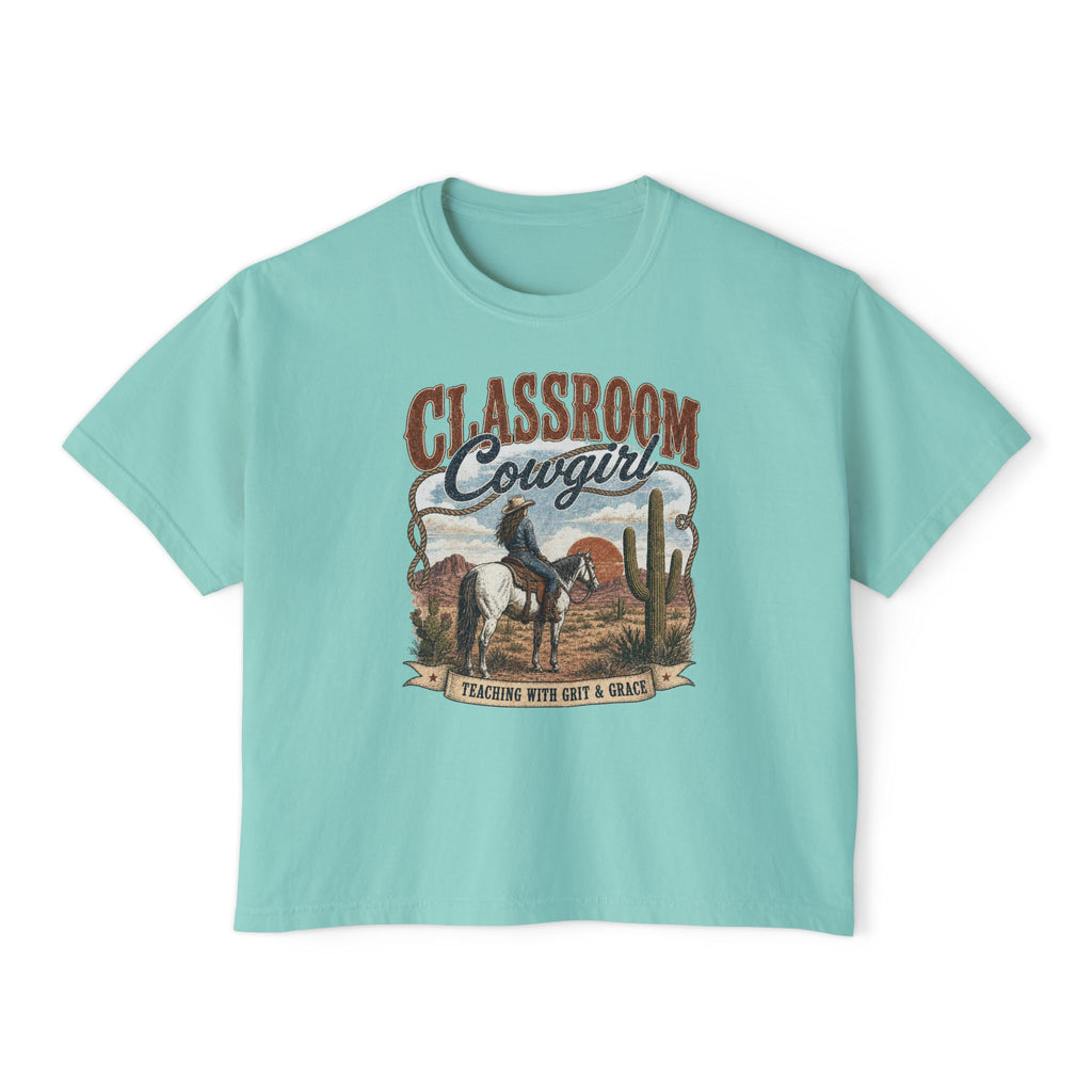 Classroom Cowgirl Tee — 'Teaching With Grit & Grace' Western Teacher Shirt