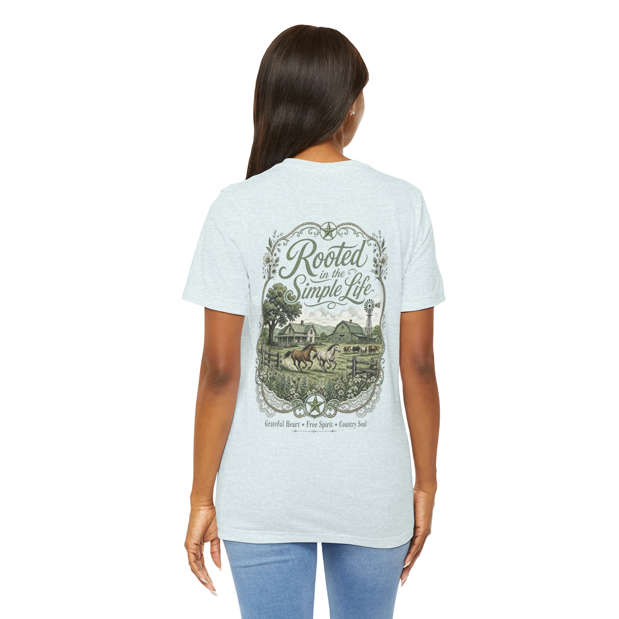 Rooted in the Simple Life T‑Shirt — Country Farm Vintage Graphic Tee