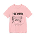 Vintage Cow Graphic Tee — "He Owns The Cattle" Rustic Farm Shirt (Psalm 50:10)