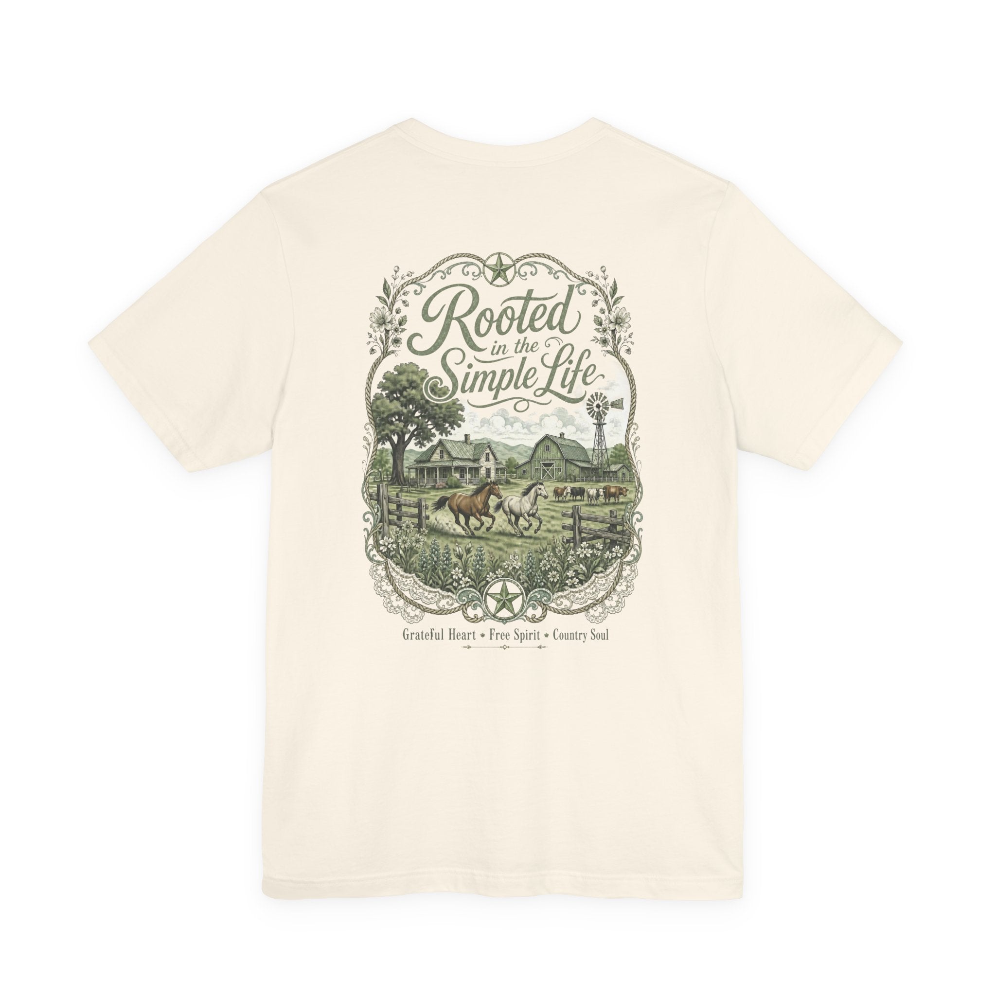 Rooted in the Simple Life T‑Shirt — Country Farm Vintage Graphic Tee