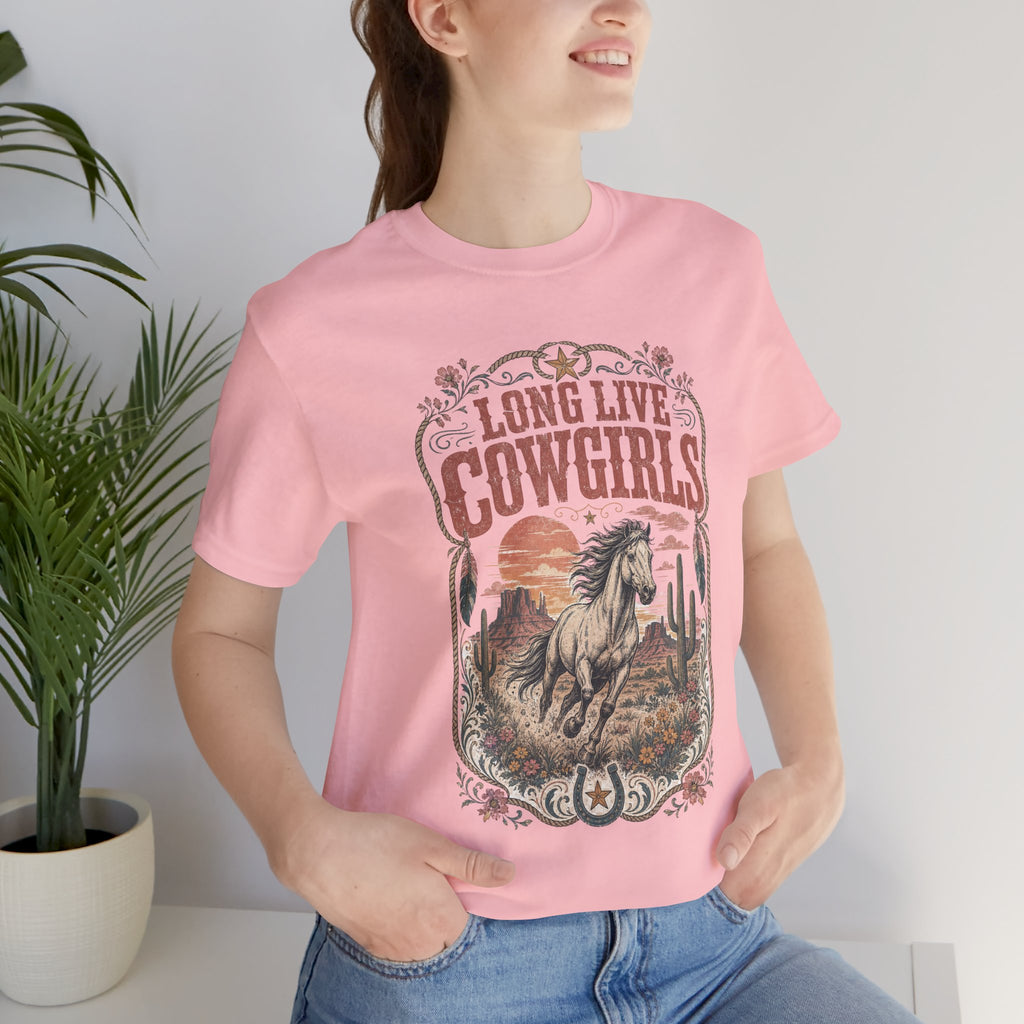 Long Live Cowgirls Graphic T-Shirt — Western Horse Rodeo Tee