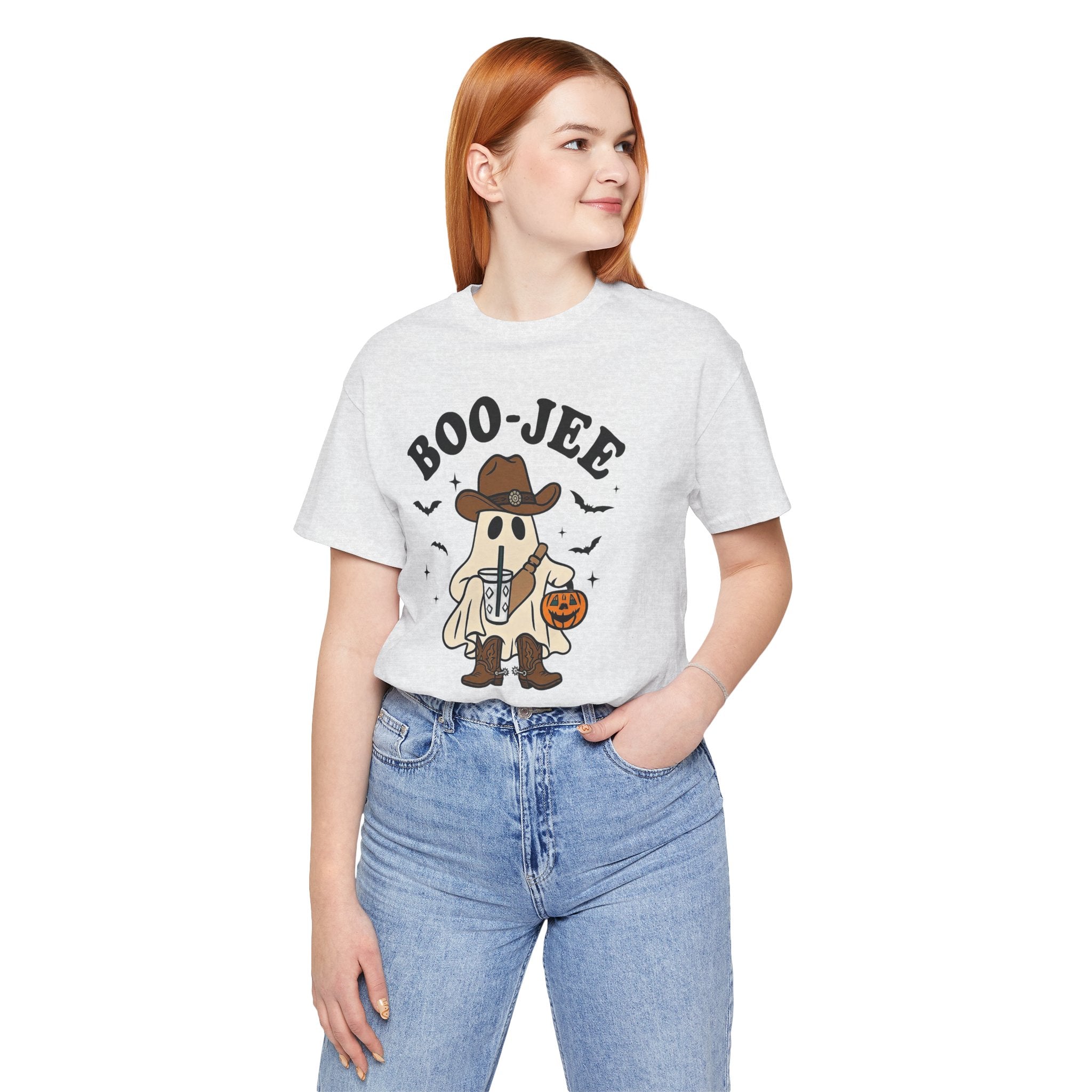 Boo-Jee Cowboy Ghost Tee — Funny Halloween Pumpkin Trick-or-Treat T-Shirt