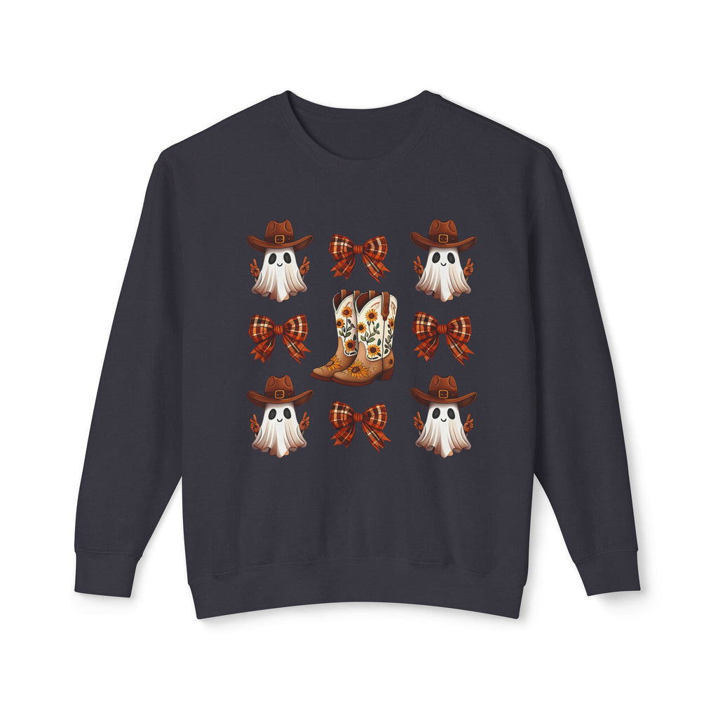 Cowboy Ghosts & Boot Pattern Crewneck Sweatshirt