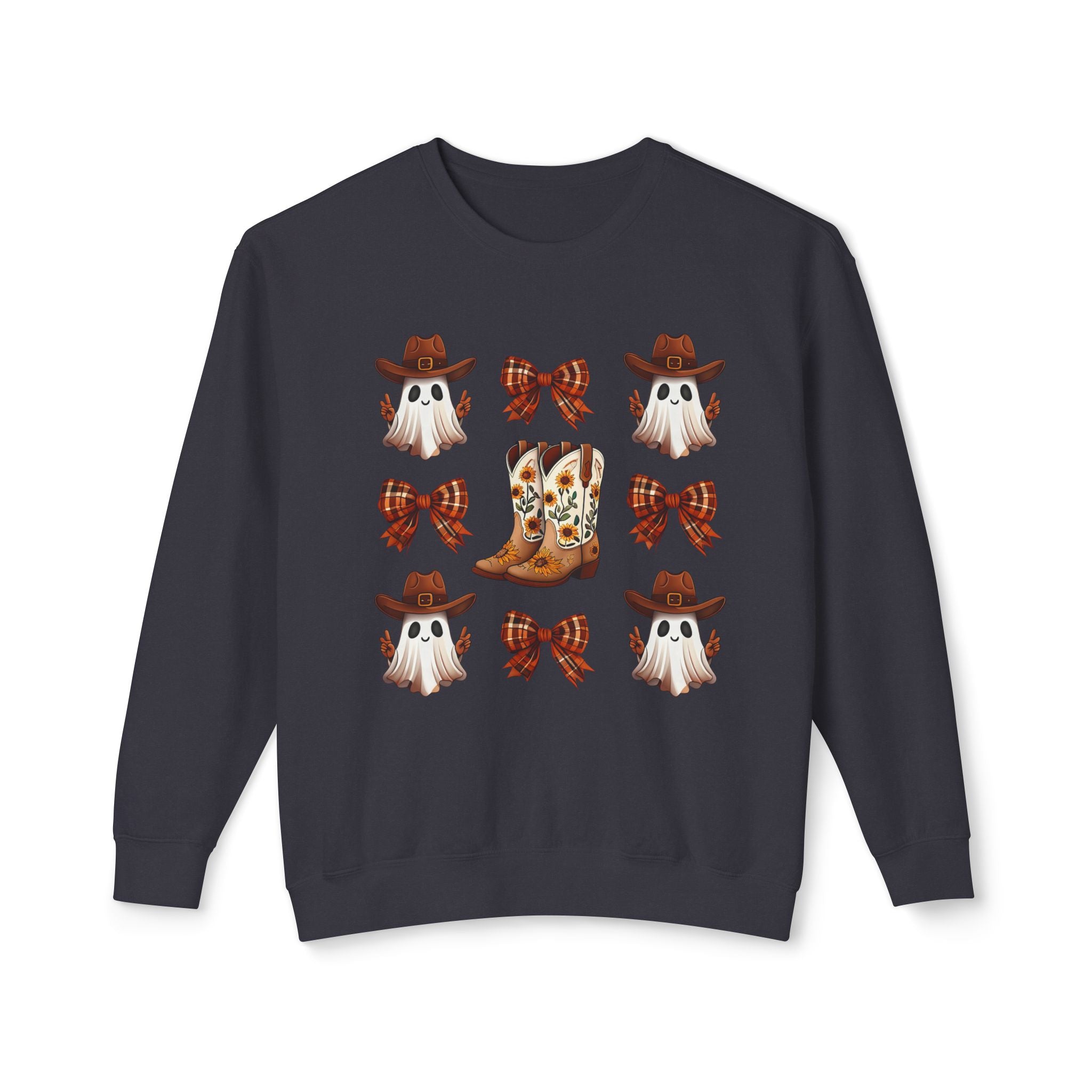 Cowboy Ghosts & Boot Pattern Crewneck Sweatshirt