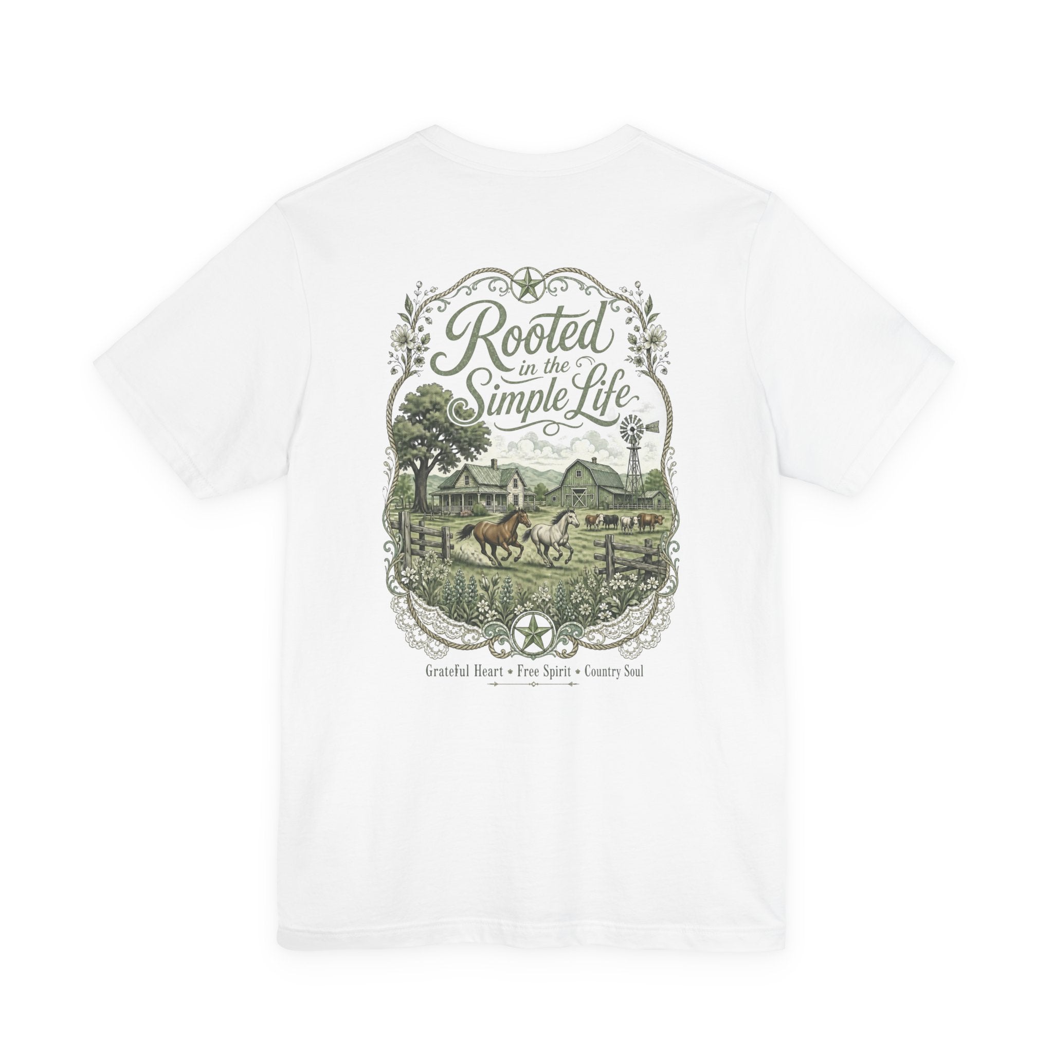 Rooted in the Simple Life T‑Shirt — Country Farm Vintage Graphic Tee