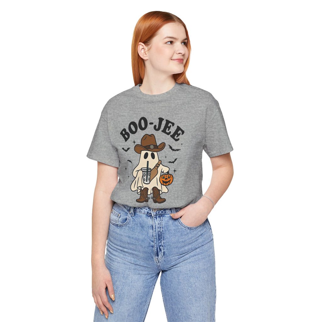 Boo-Jee Cowboy Ghost Tee — Funny Halloween Pumpkin Trick-or-Treat T-Shirt