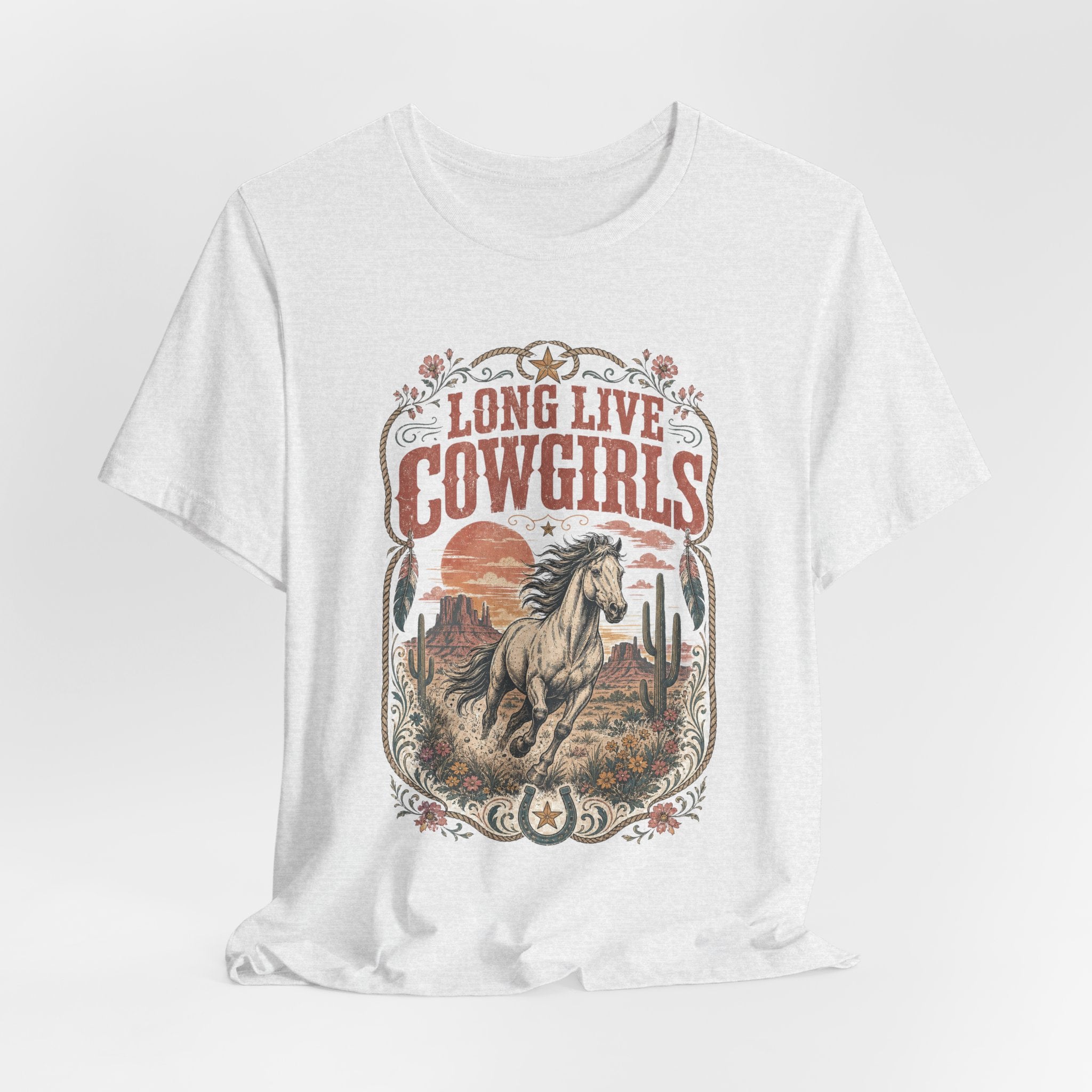 Long Live Cowgirls Graphic T-Shirt — Western Horse Rodeo Tee