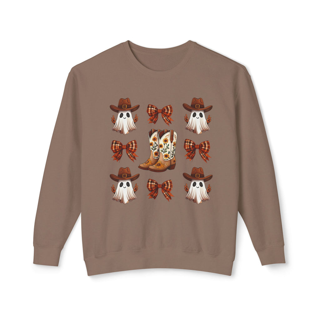 Cowboy Ghosts & Boot Pattern Crewneck Sweatshirt