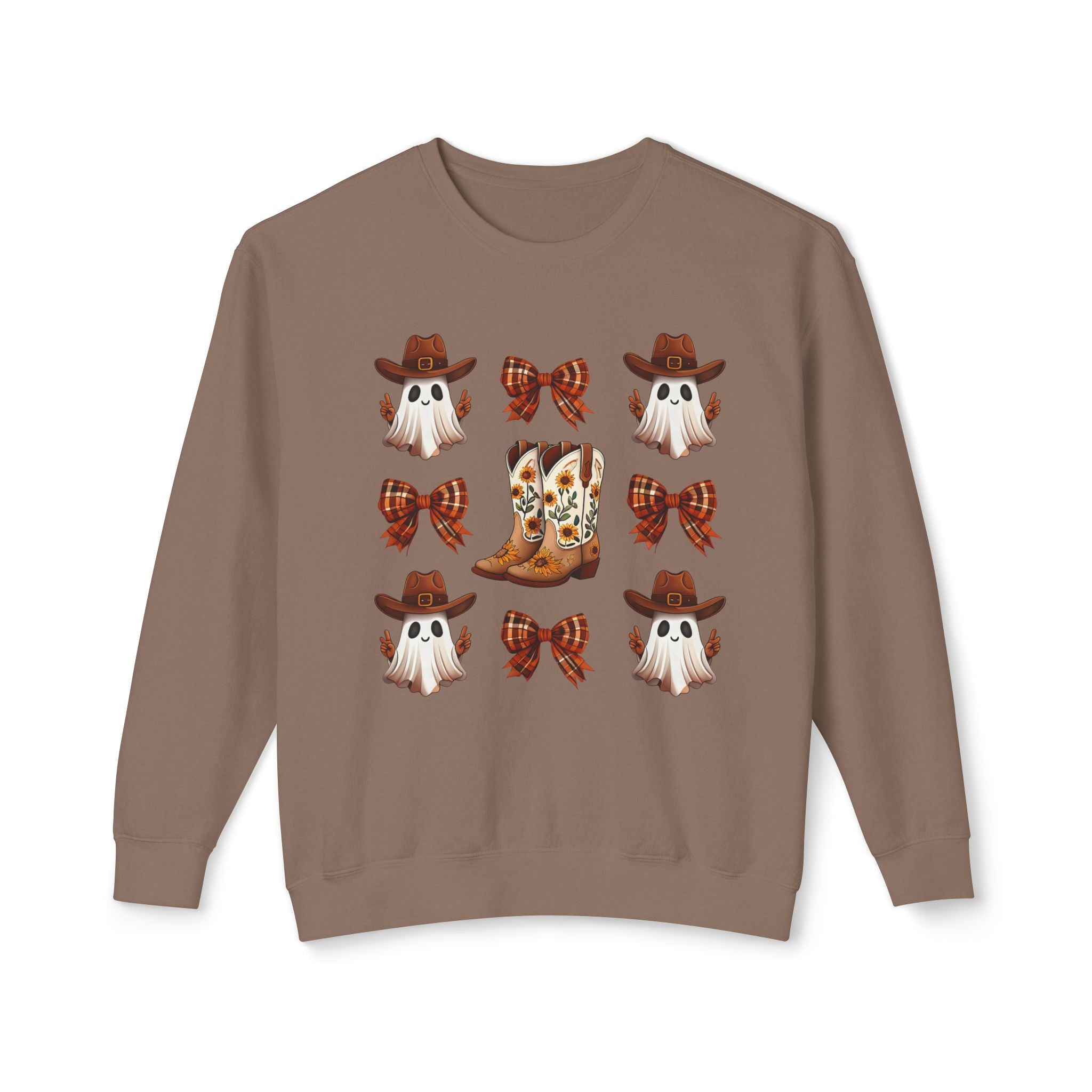Cowboy Ghosts & Boot Pattern Crewneck Sweatshirt