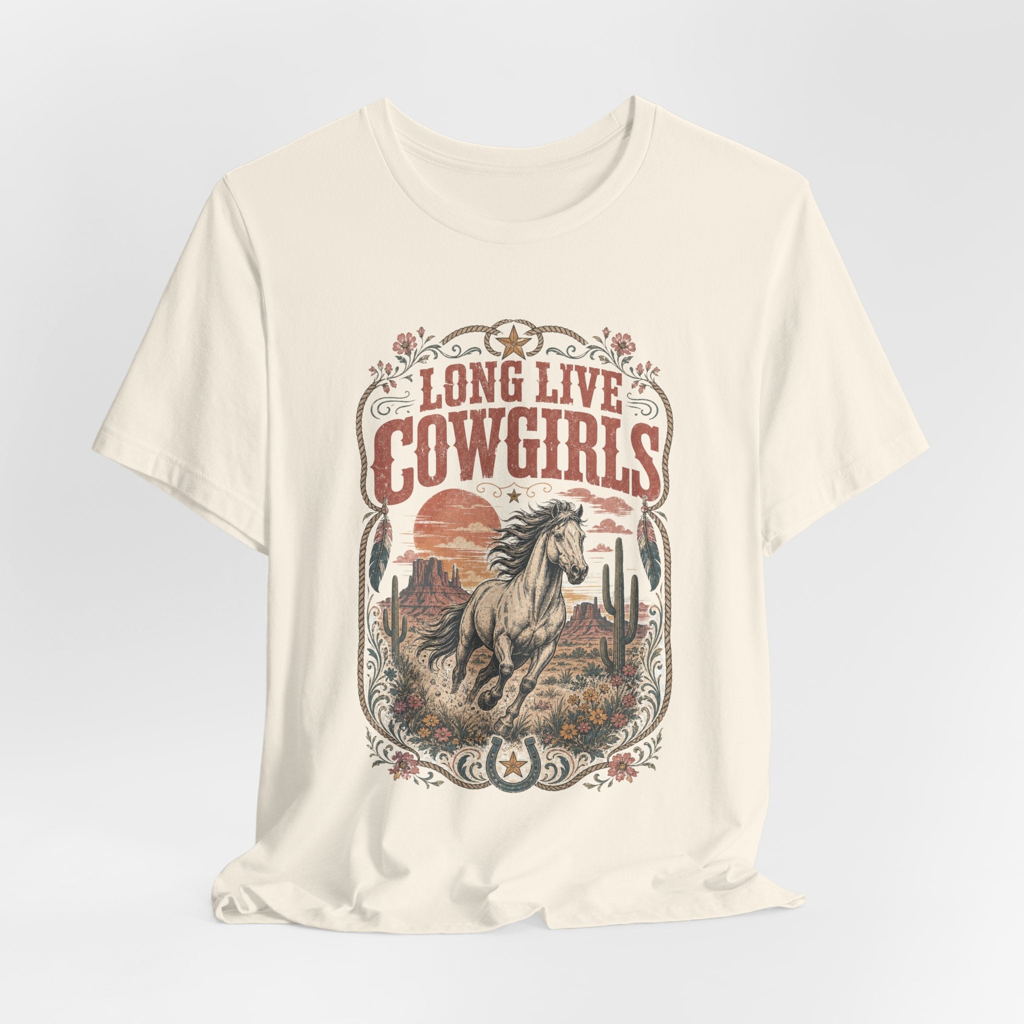 Long Live Cowgirls Graphic T-Shirt — Western Horse Rodeo Tee
