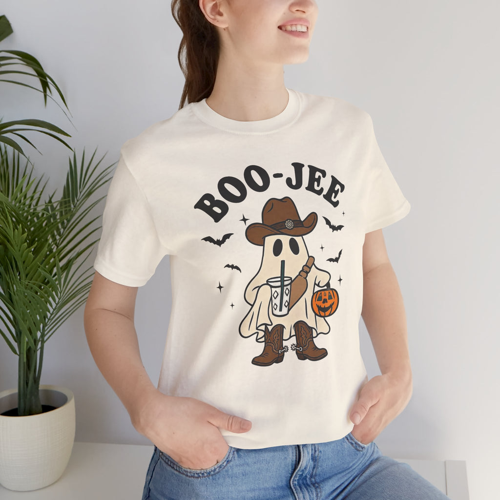 Boo-Jee Cowboy Ghost Tee — Funny Halloween Pumpkin Trick-or-Treat T-Shirt