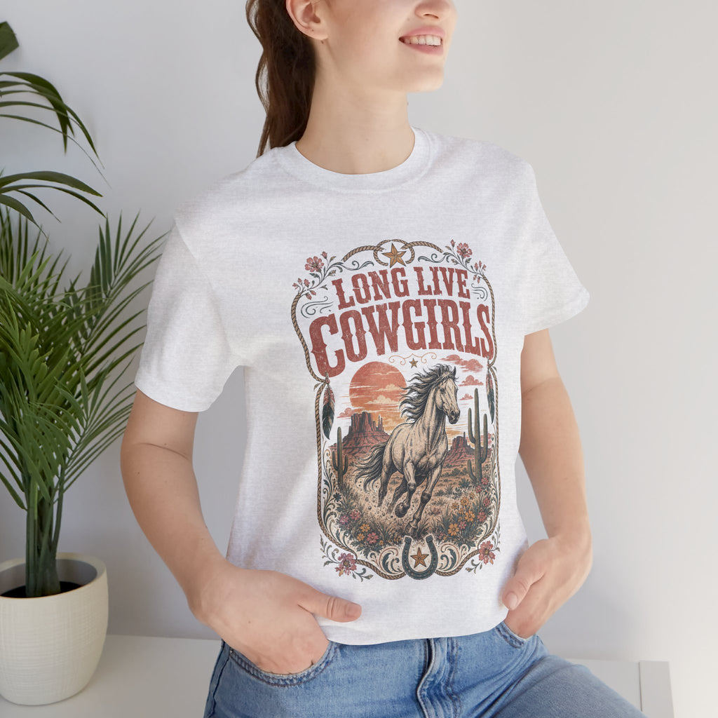Long Live Cowgirls Graphic T-Shirt — Western Horse Rodeo Tee