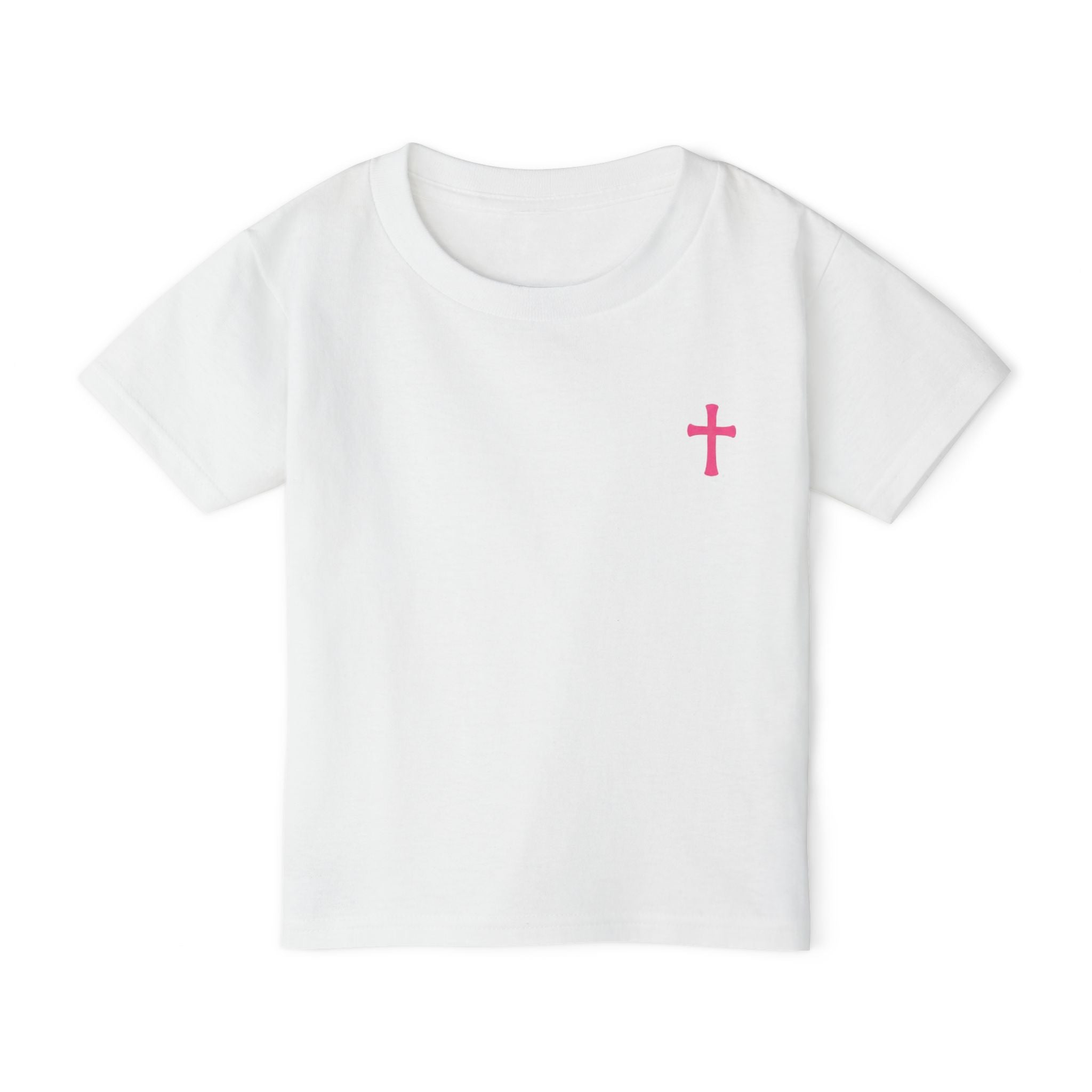 God's Little Girl Toddler T-Shirt — Pink Cross Christian Kids Tee