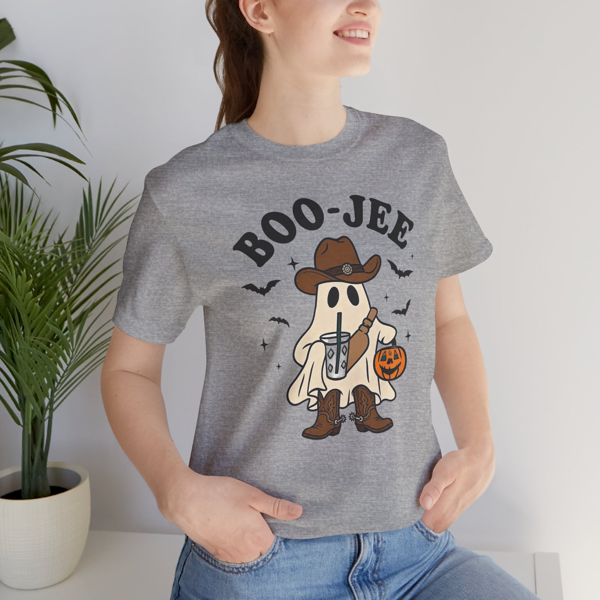 Boo-Jee Cowboy Ghost Tee — Funny Halloween Pumpkin Trick-or-Treat T-Shirt