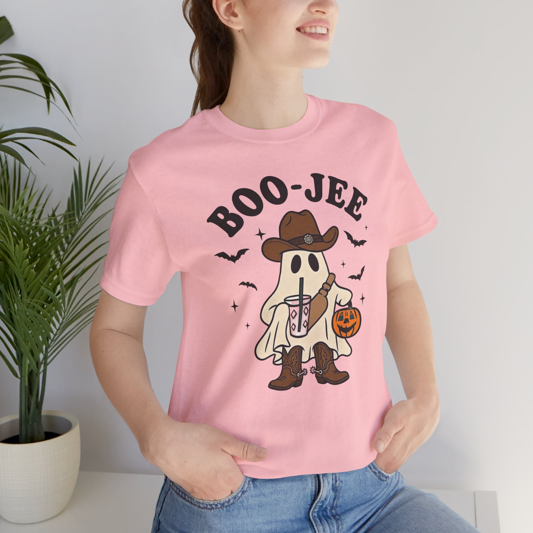 Boo-Jee Cowboy Ghost Tee — Funny Halloween Pumpkin Trick-or-Treat T-Shirt