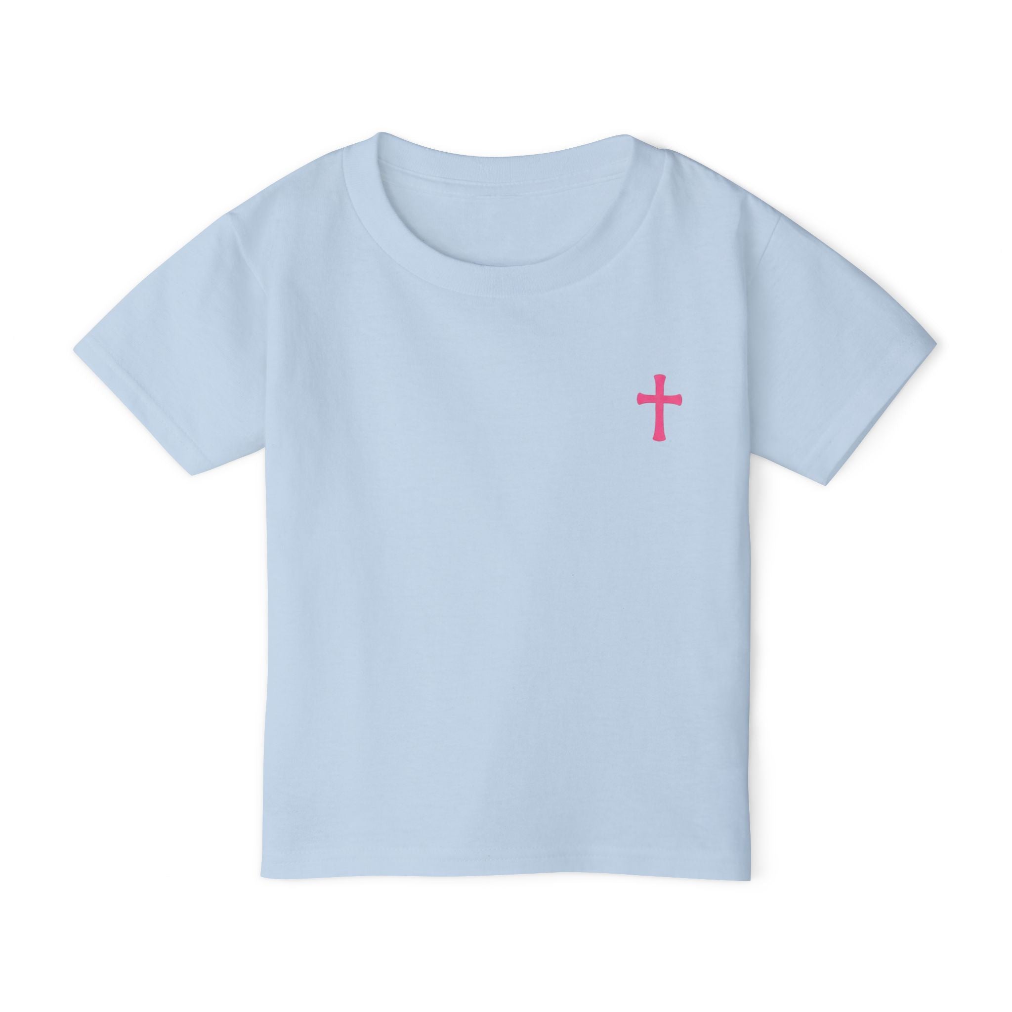 God's Little Girl Toddler T-Shirt — Pink Cross Christian Kids Tee