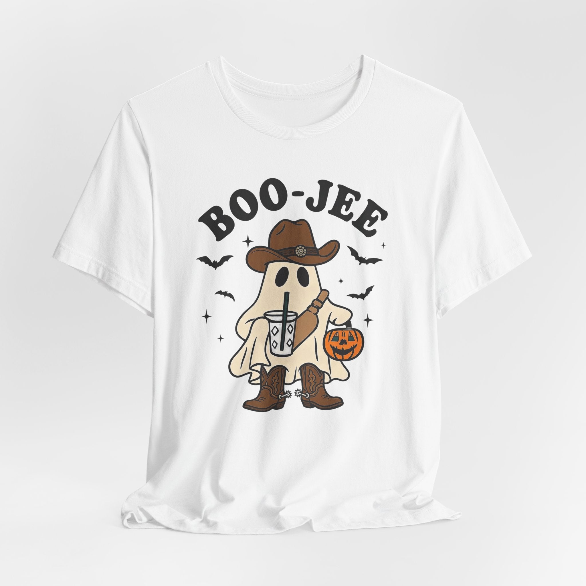 Boo-Jee Cowboy Ghost Tee — Funny Halloween Pumpkin Trick-or-Treat T-Shirt
