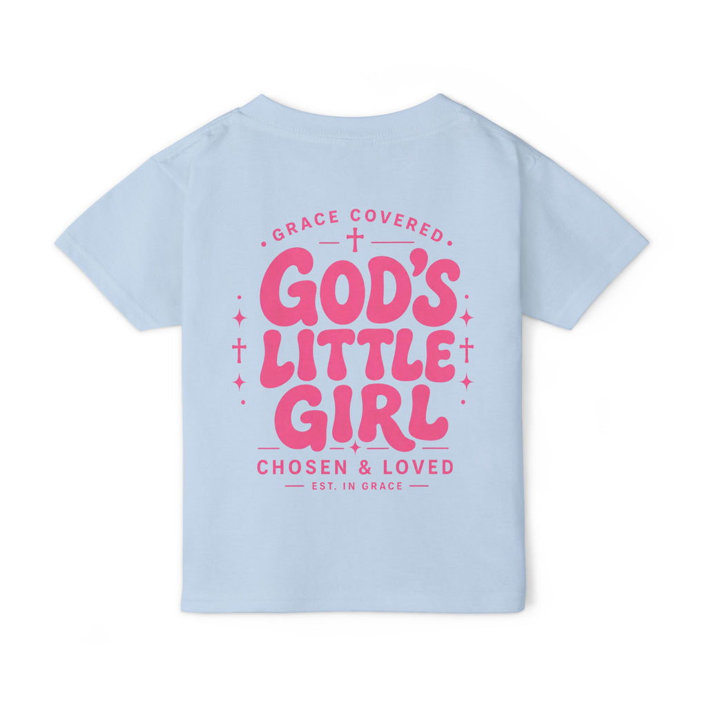 God's Little Girl Toddler T-Shirt — Pink Cross Christian Kids Tee