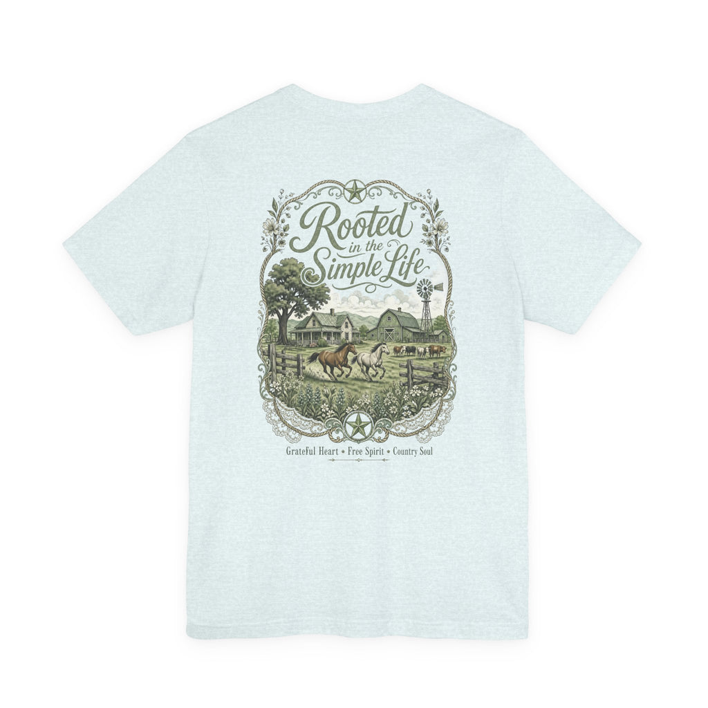 Rooted in the Simple Life T‑Shirt — Country Farm Vintage Graphic Tee