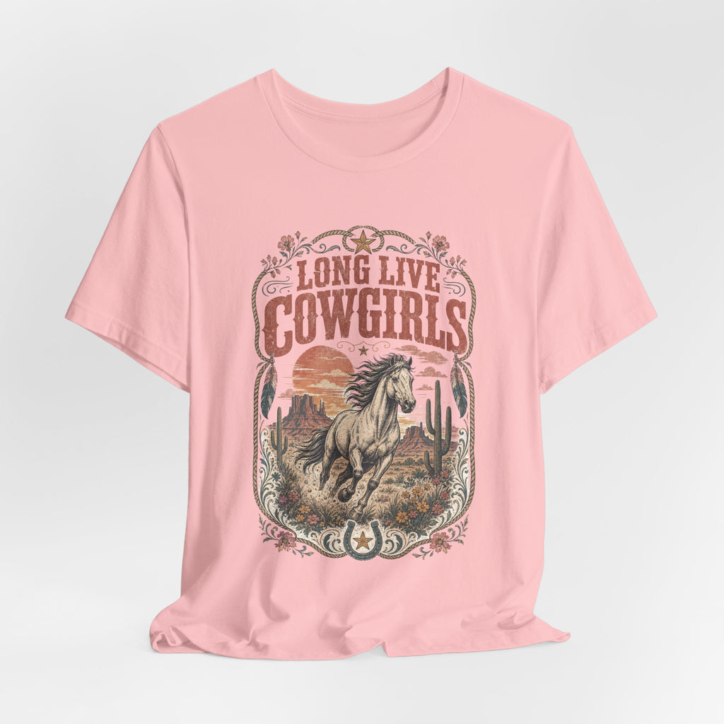 Long Live Cowgirls Graphic T-Shirt — Western Horse Rodeo Tee