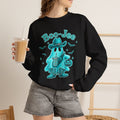 Boo-Jee Turquoise Ghost Cowboy Sweatshirt – Cute Spooky Halloween Crewneck