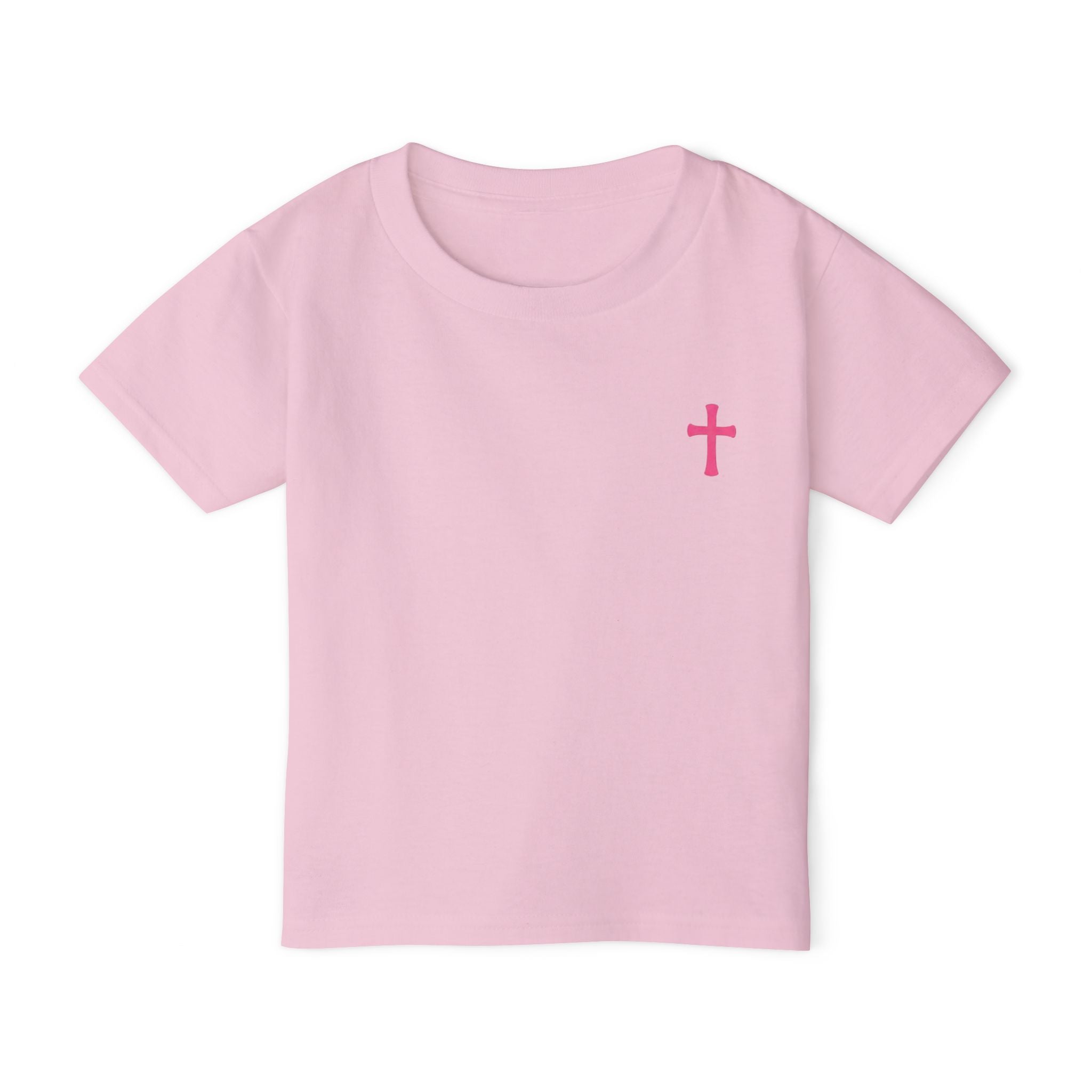 God's Little Girl Toddler T-Shirt — Pink Cross Christian Kids Tee