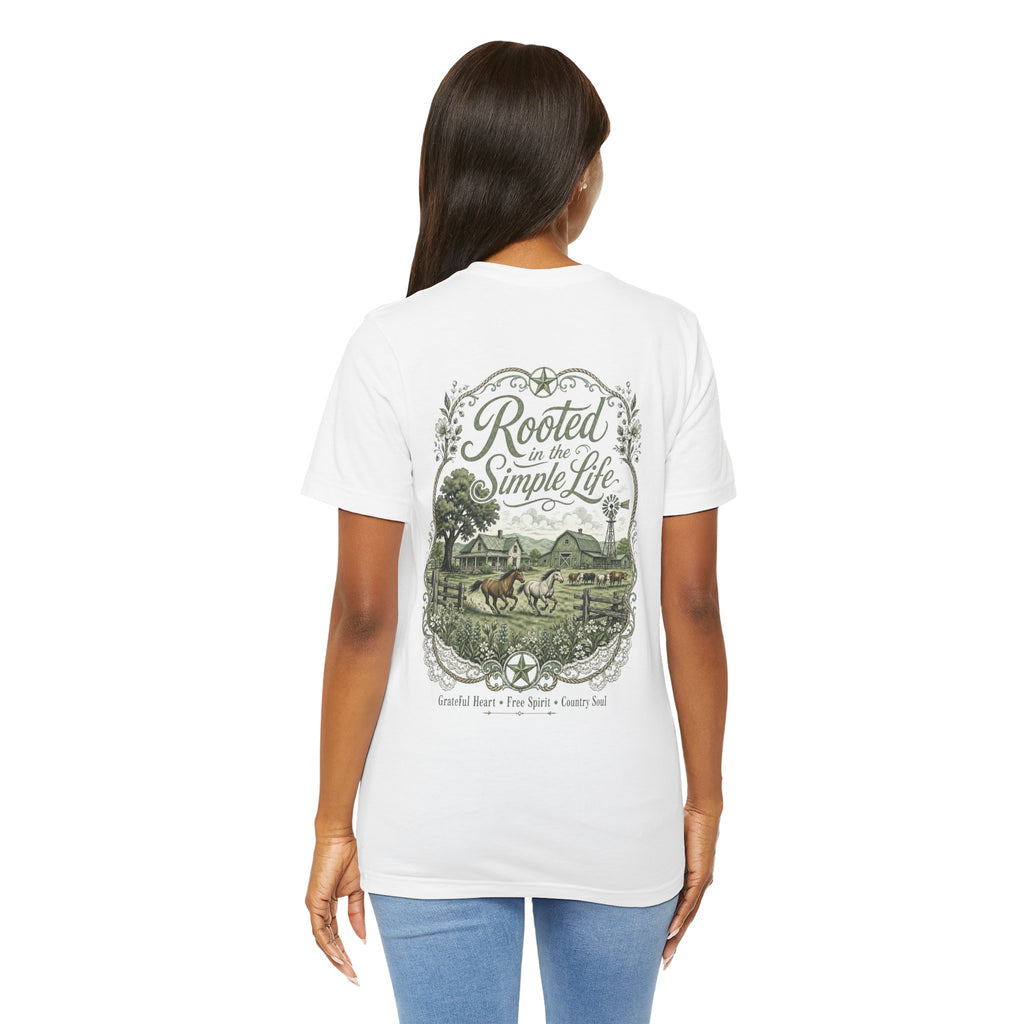 Rooted in the Simple Life T‑Shirt — Country Farm Vintage Graphic Tee