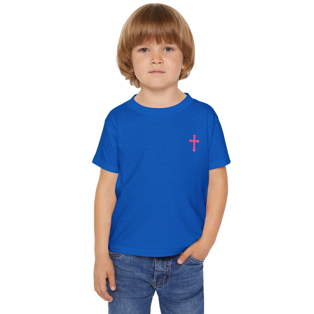 God's Little Girl Toddler T-Shirt — Pink Cross Christian Kids Tee