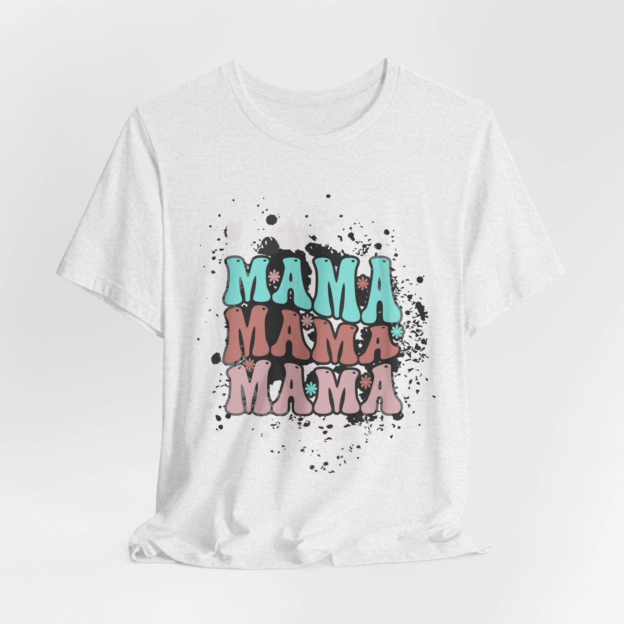 Mama Cowhide Western Retro Stack T-Shirt — Vintage Color Block "MAMA" Graphic