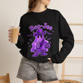 Purple Bling Ghost Cowboy Sweatshirt — "Boo-Jee" Halloween Graphic Crewneck