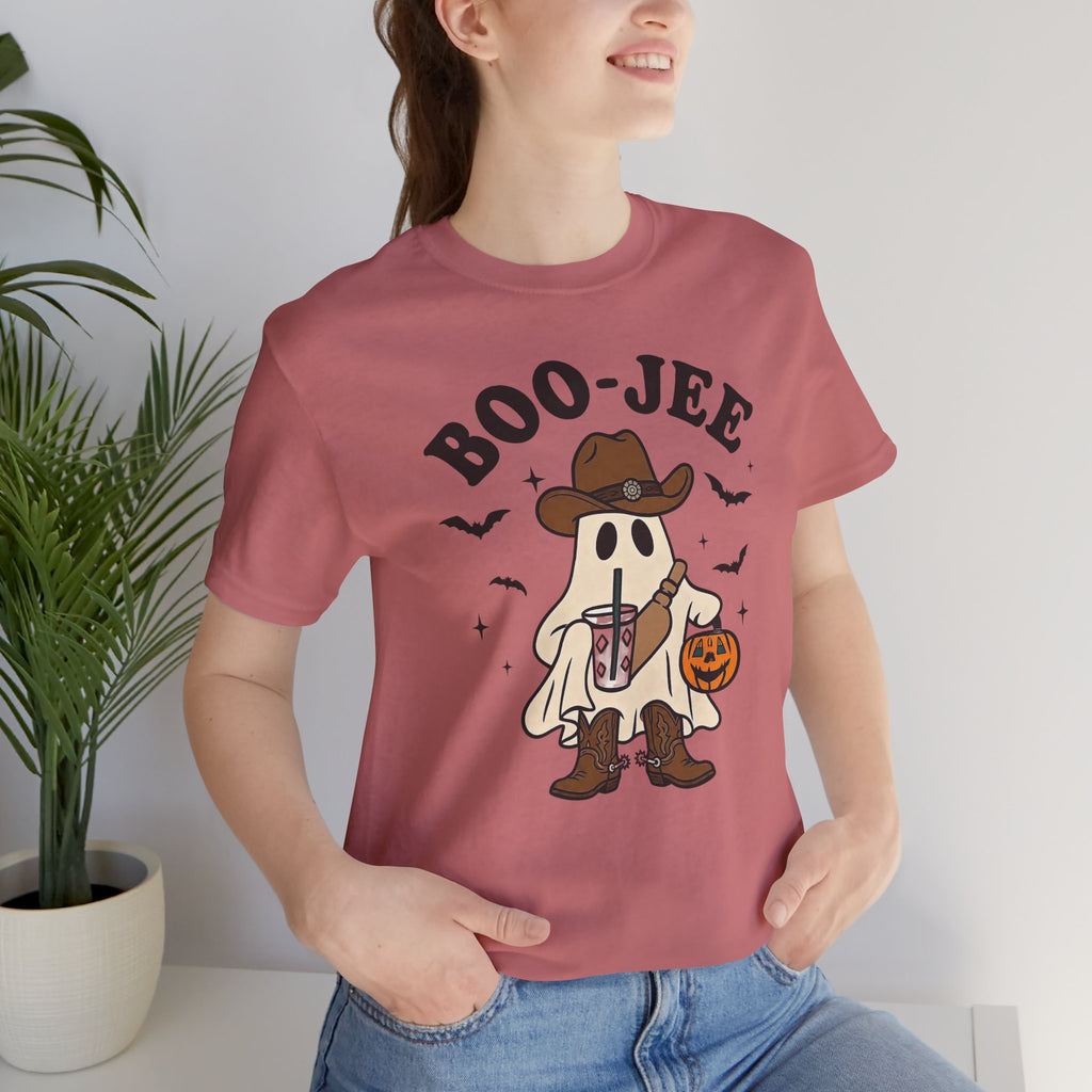 Boo-Jee Cowboy Ghost Tee — Funny Halloween Pumpkin Trick-or-Treat T-Shirt