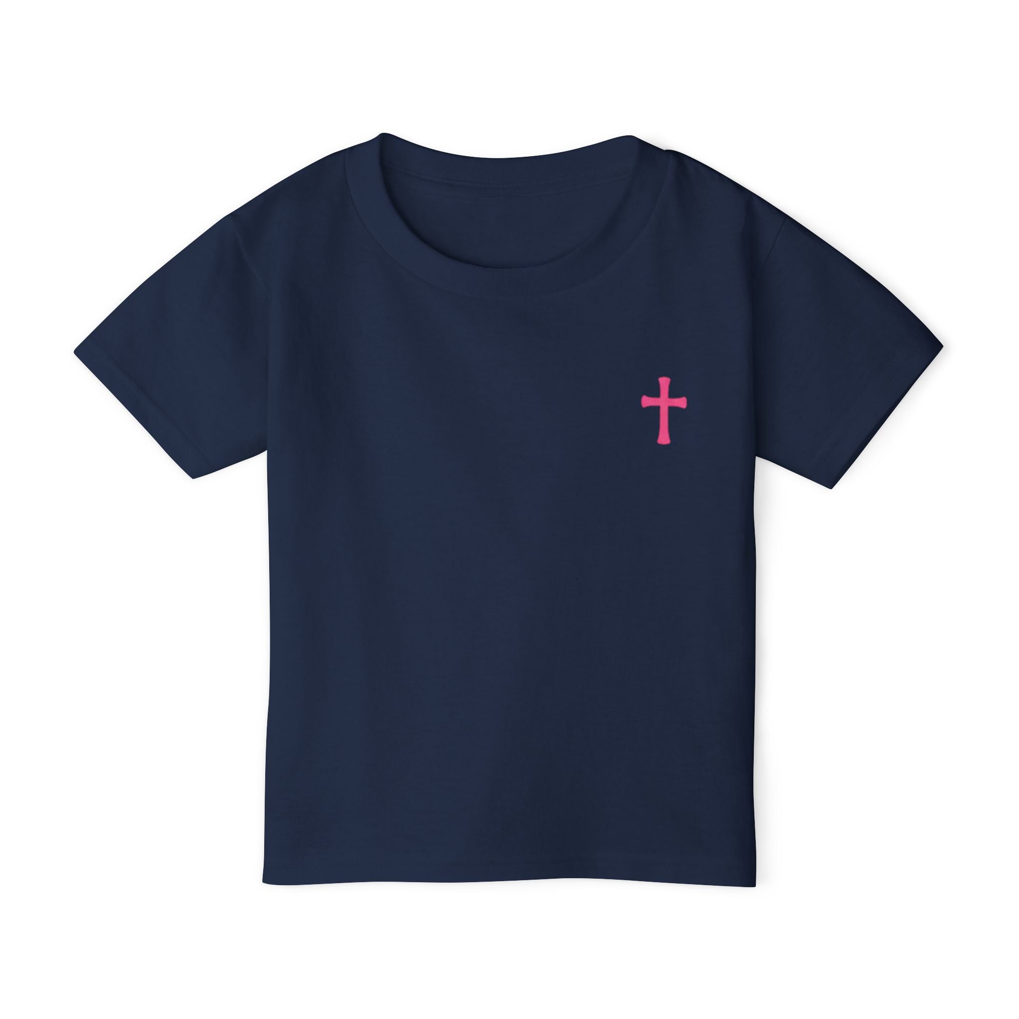 God's Little Girl Toddler T-Shirt — Pink Cross Christian Kids Tee