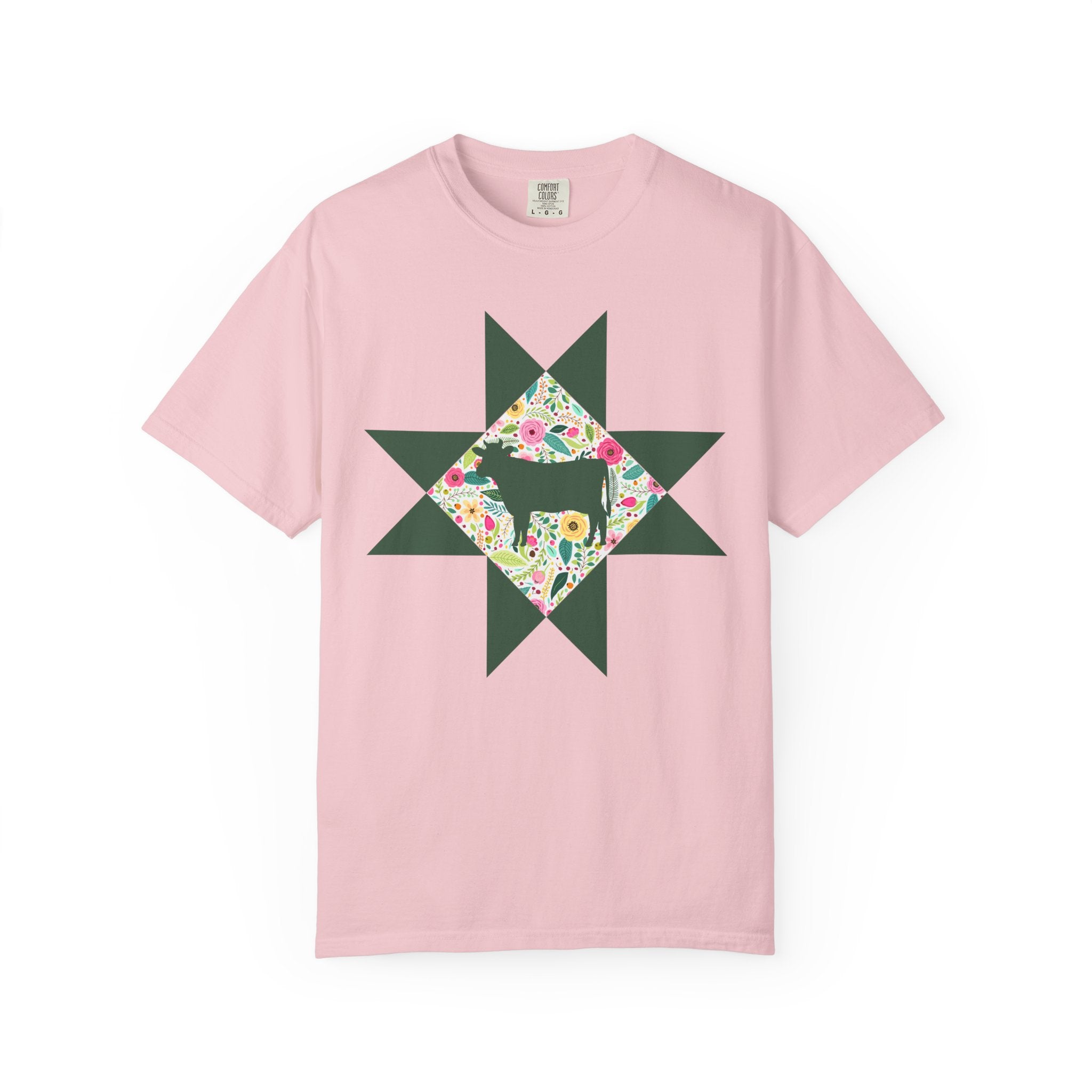 Floral Cow Star T-Shirt