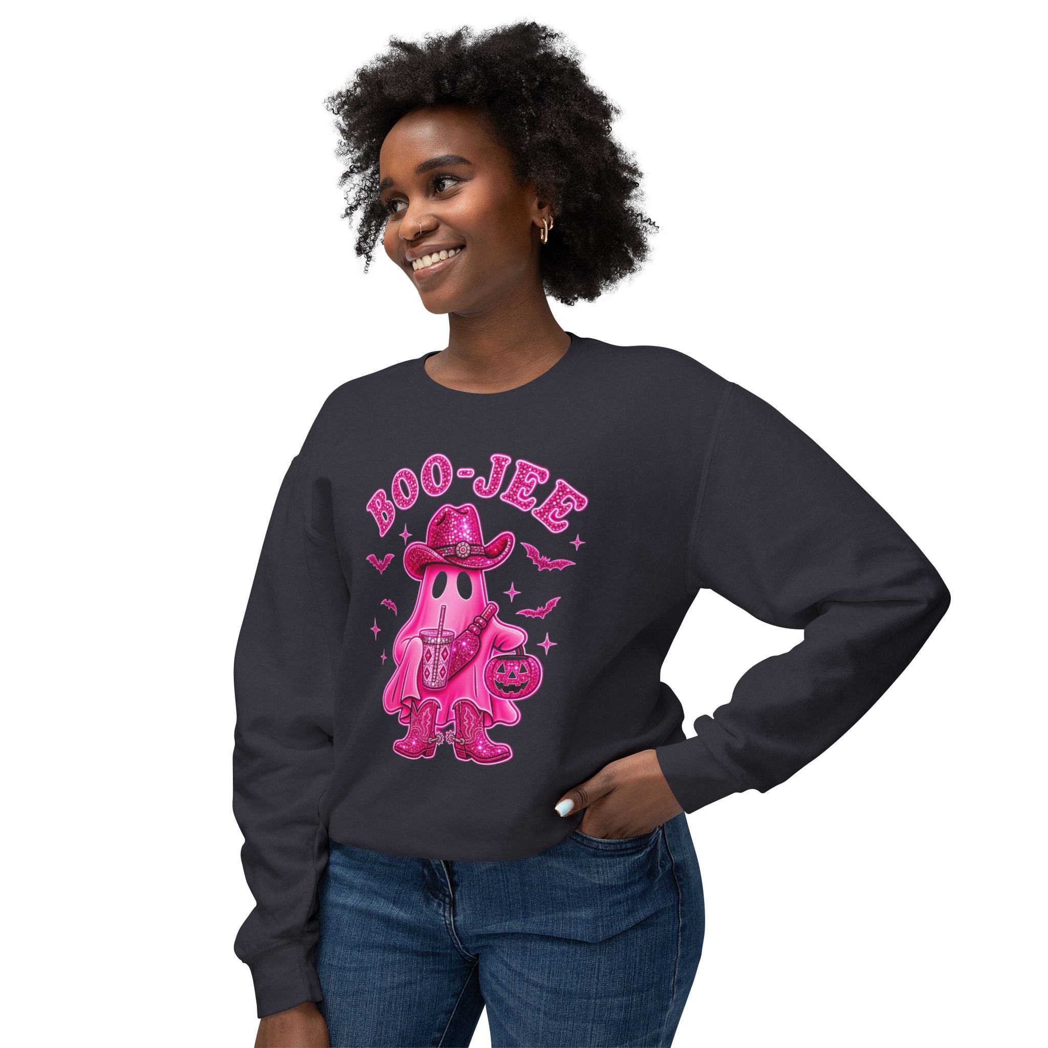 Boo-Jee Pink Cowgirl Las Vegas Ghost Sweatshirt