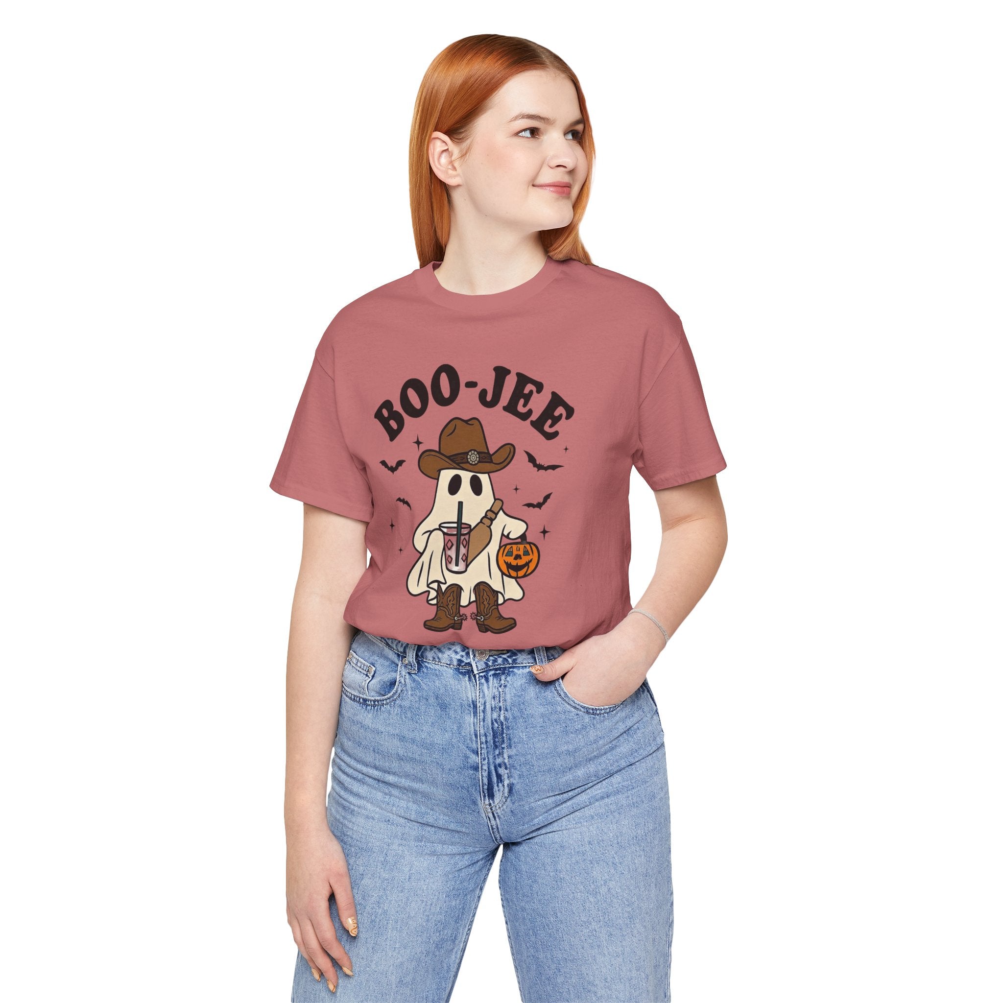 Boo-Jee Cowboy Ghost Tee — Funny Halloween Pumpkin Trick-or-Treat T-Shirt