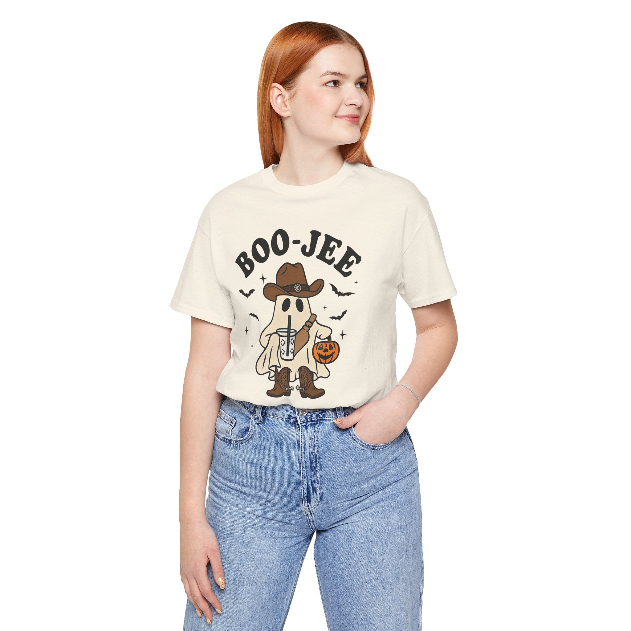 Boo-Jee Cowboy Ghost Tee — Funny Halloween Pumpkin Trick-or-Treat T-Shirt