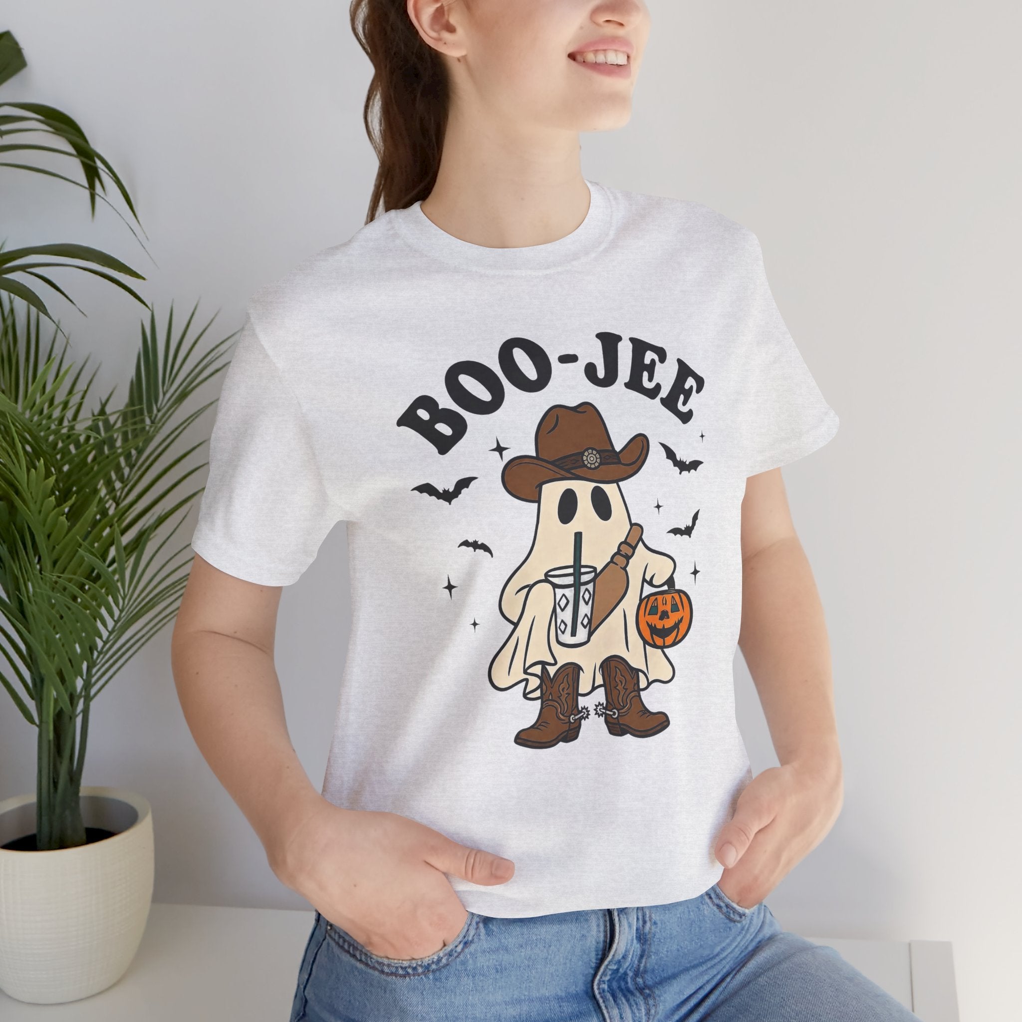 Boo-Jee Cowboy Ghost Tee — Funny Halloween Pumpkin Trick-or-Treat T-Shirt